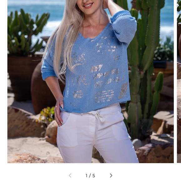 The Hip Shop Senatra Knit Graphic Sweater in S/M - Picture 2 of 7